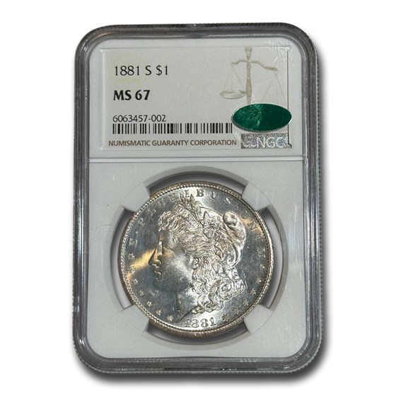 1881-S Morgan Dollar MS-67 NGC (CAC) 1881-S Morgan Dollar MS-67 NGC (CAC)