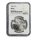 1881-S Morgan Dollar MS-67 NGC
