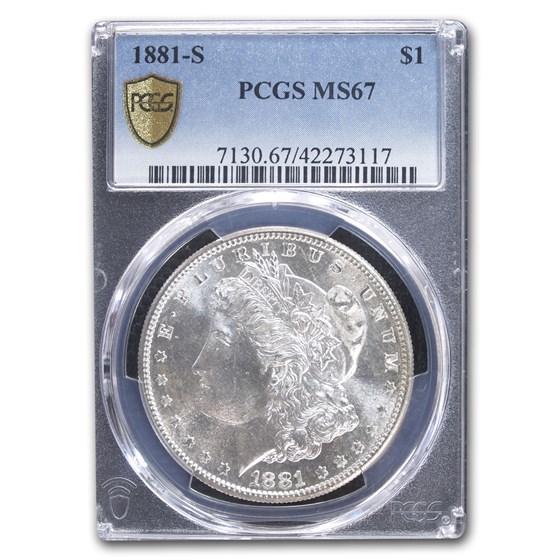 1881-S Morgan Dollar MS-67 PCGS (Beautiful Toning) 1881-S Morgan Dollar MS-67 PCGS (Beautiful Toning)