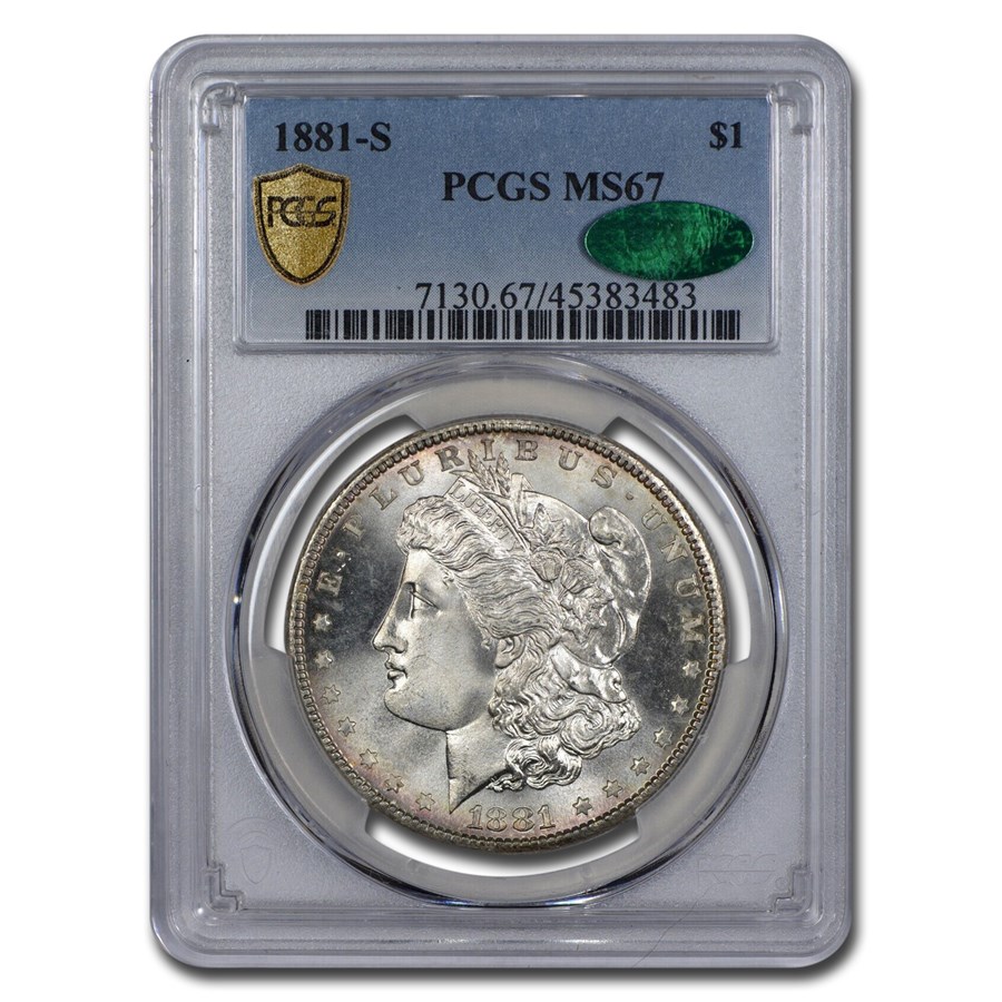 1881-S Morgan Dollar MS-67 PCGS CAC