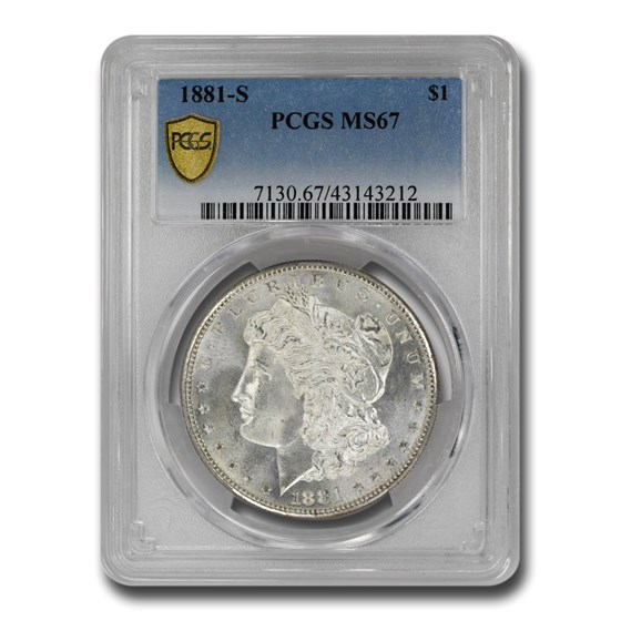 1881-S Morgan Dollar MS-67 PCGS 1881-S Morgan Dollar MS-67 PCGS