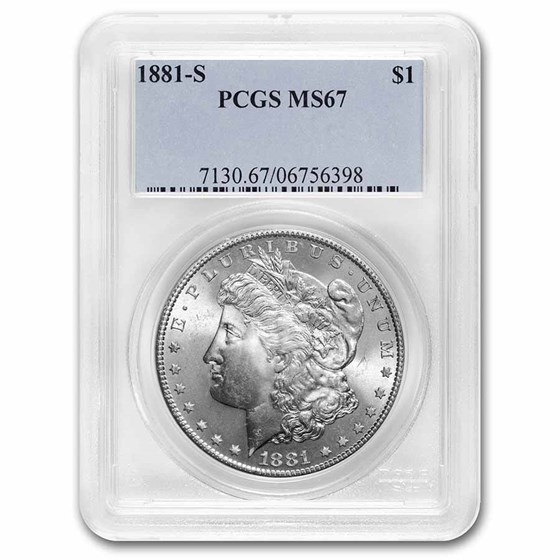 1881-S Morgan Dollar MS-67 PCGS 1881-S Morgan Dollar MS-67 PCGS