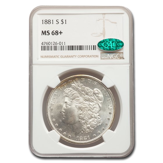 1881-S Morgan Dollar MS-68+ NGC CAC 1881-S Morgan Dollar MS-68+ NGC CAC