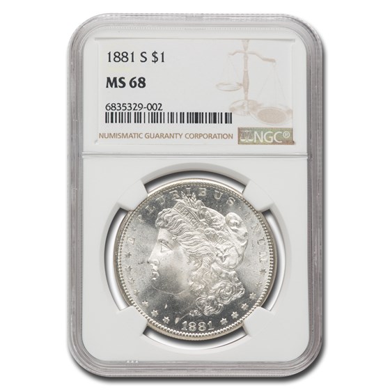1881-S Morgan Dollar MS-68 NGC 1881-S Morgan Dollar MS-68 NGC