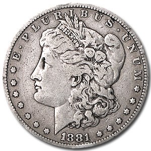1881-S Morgan Dollar VG/VF 1881-S Morgan Dollar VG/VF