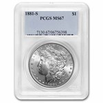 1881-S Morgan Silver Dollar MS-67 PCGS