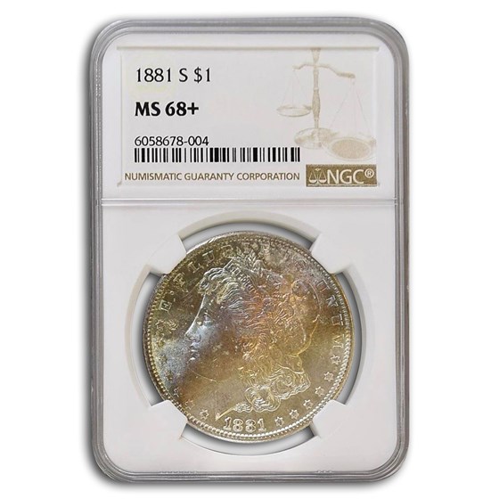 1881-S Morgan Silver Dollar MS-68+ NGC (Plus Designation)