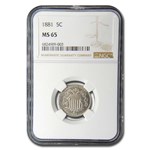 1881 Shield Nickel MS-65 NGC