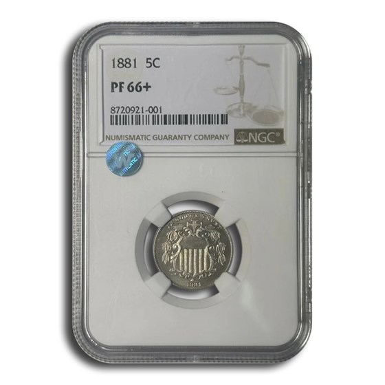 1881 Shield Nickel PF-66+ NGC