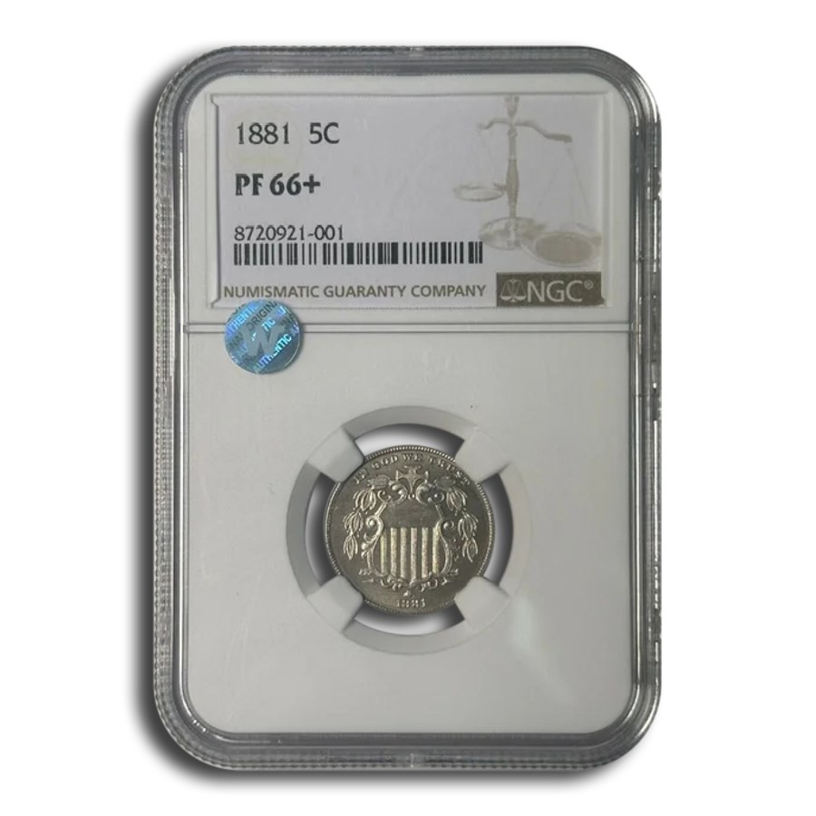 1881 Shield Nickel PF-66+ NGC