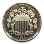 1881 Shield Nickel PF-67 UCAM NGC