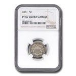 1881 Shield Nickel PF-67 UCAM NGC