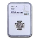 1881 Three Cent Nickel MS-65 NGC