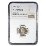 1881 Three Cent Nickel PF-67 Cameo NGC
