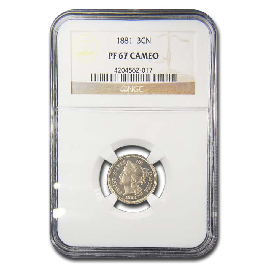 1881 Three Cent Nickel PF-67 Cameo NGC