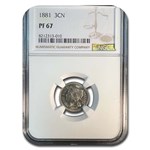 1881 Three Cent Nickel PF-67 NGC