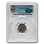 1881 Three Cent Nickel PR-66 PCGS CAC