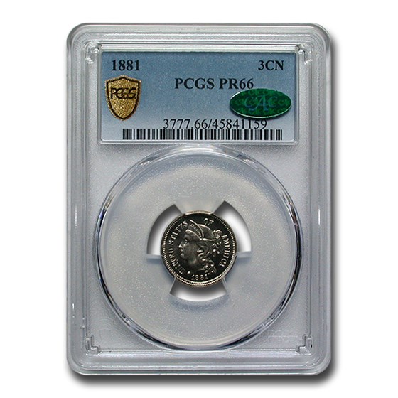 1881 Three Cent Nickel PR-66 PCGS CAC