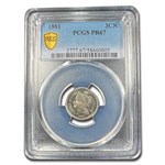 1881 Three Cent Nickel PR-67 PCGS