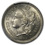 1881 Three Cent Nickel MS-64 PCGS