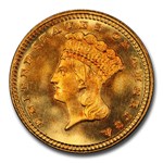 1882 $1 Indian Head Gold MS-68 PCGS CAC