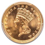 1882 $1 Indian Head Gold MS-68 PCGS