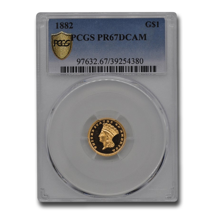 1882 $1 Indian Head Gold PR-67 DCAM PCGS