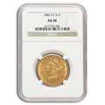 1882 $10 Liberty Gold Eagle AU-58 NGC