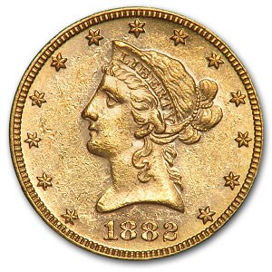 1882 $10 Liberty Gold Eagle AU 1882 $10 Liberty Gold Eagle AU