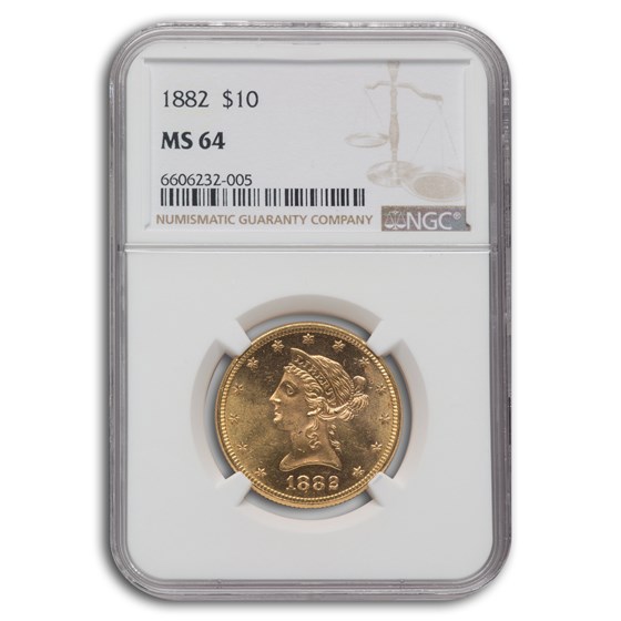 1882 $10 Liberty Gold Eagle MS-64 NGC 1882 $10 Liberty Gold Eagle MS-64 NGC
