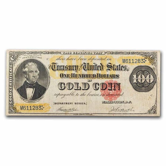 1882 $100 Gold Certificate Fine (Fr#1214) 1882 $100 Gold Certificate Fine (Fr#1214)