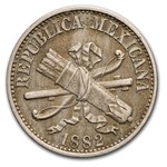 1882-1883 Mexico Copper-Nickel 5 Centavos Avg Circ