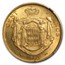 1882-1886 Monaco Gold 100 Francs Charles III AU