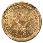 1882 $2.50 Liberty Gold Quarter Eagle MS-64 NGC