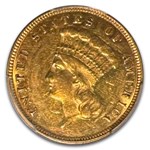 1882 $3 Gold Princess AU-55 PCGS