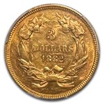 1882 $3 Gold Princess AU-55 PCGS