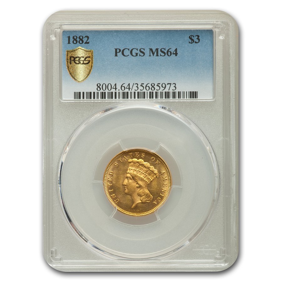 Buy 1882 $3 Gold Princess MS-64 PCGS | APMEX
