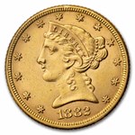 1882 $5 Liberty Gold Half Eagle AU