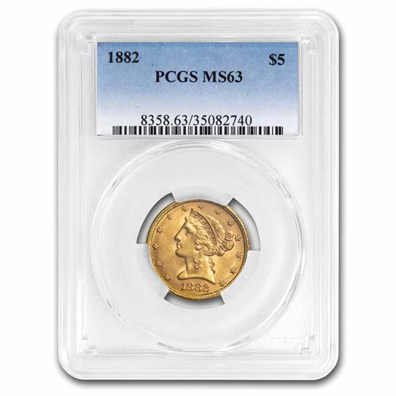 Buy 1882 $5 Liberty Gold Half Eagle MS-63 PCGS | APMEX