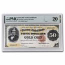 1882 $50 Gold Certificate VF-20 PMG (Fr#1196)
