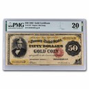 1882 $50 Gold Certificate VF-20 PMG (Fr#1197)
