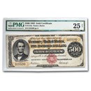 1882 $500 Gold Certificate VF-25 PMG (Fr#1216-A)