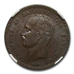 1882-A Greece 10 Lepta MS-63 NGC (Brown)