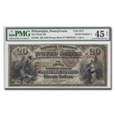 1882 Brown Back $20 Philadelphia, PA XF-45 PMG (Fr#496) CH#3371