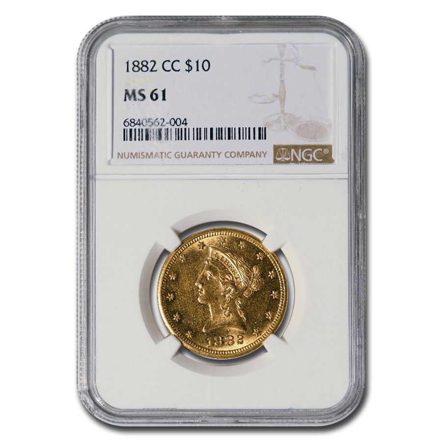 1882-CC $10 Liberty Gold Eagle MS-61 NGC
