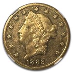 1882-CC $20 Liberty Gold Double Eagle AU-55 NGC (PL)