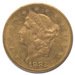 1882-CC $20 Liberty Gold Double Eagle AU-55 PCGS