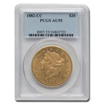 1882-CC $20 Liberty Gold Double Eagle AU-55 PCGS