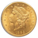 1882-CC $20 Liberty Gold Double Eagle MS-61 PCGS