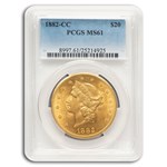 1882-CC $20 Liberty Gold Double Eagle MS-61 PCGS